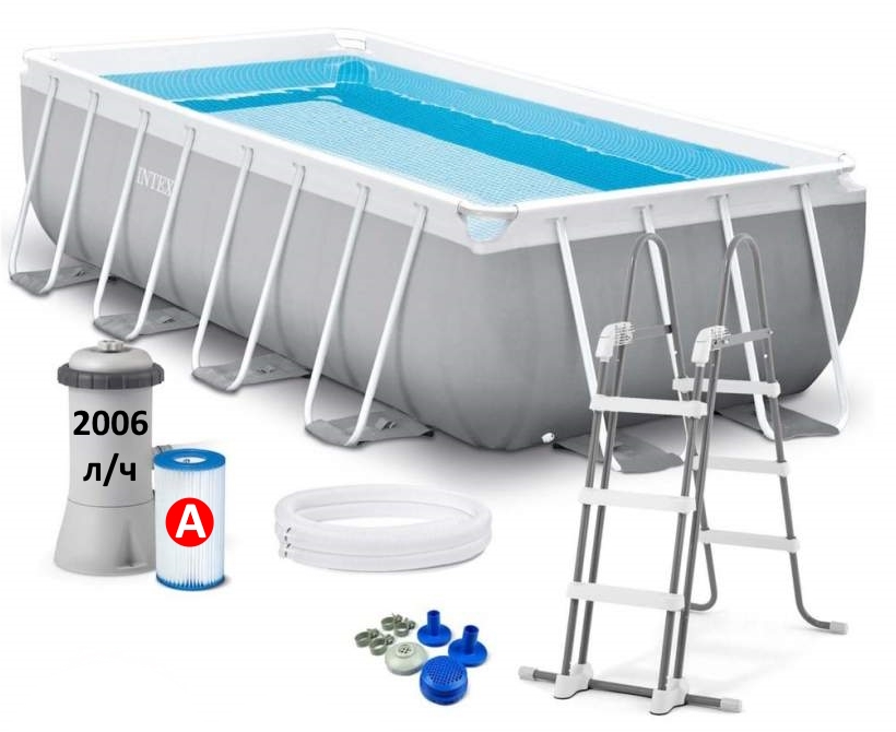 Каркасний басейн 400 x 200 x 122 см Prism Frame Rectangular Pool