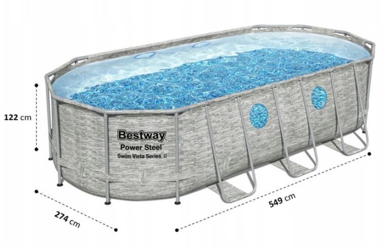 Каркасний басейн 549 x 274 x 122 см Rattan Frame Pools
